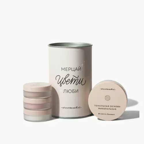 Набор для ежедневного макияжа с пудрой и жемчужным хайлайтером